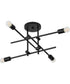 Mika 4-light Flush Mount Black