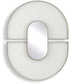 Encase Modern White Oval Mirror