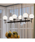 Rigsby 6-Light Linear Chandelier Matte Black