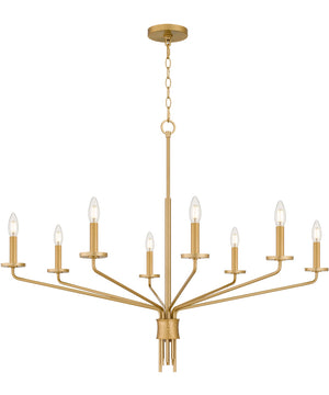Alexander 8-light Chandelier Brushed Gold