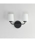 Durham 2-Light Sconce Black