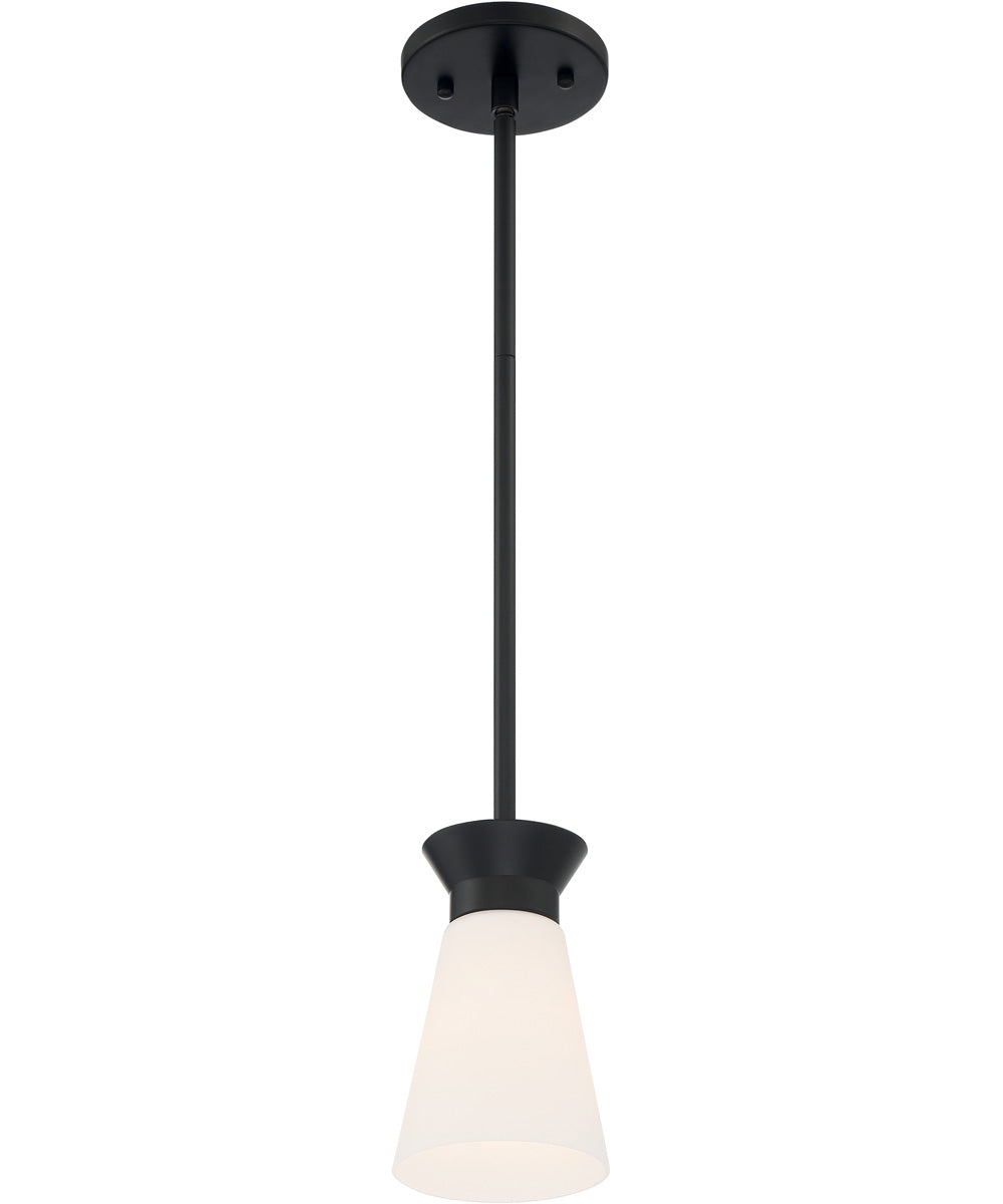 4"W Caleta 1-Light Pendant Black