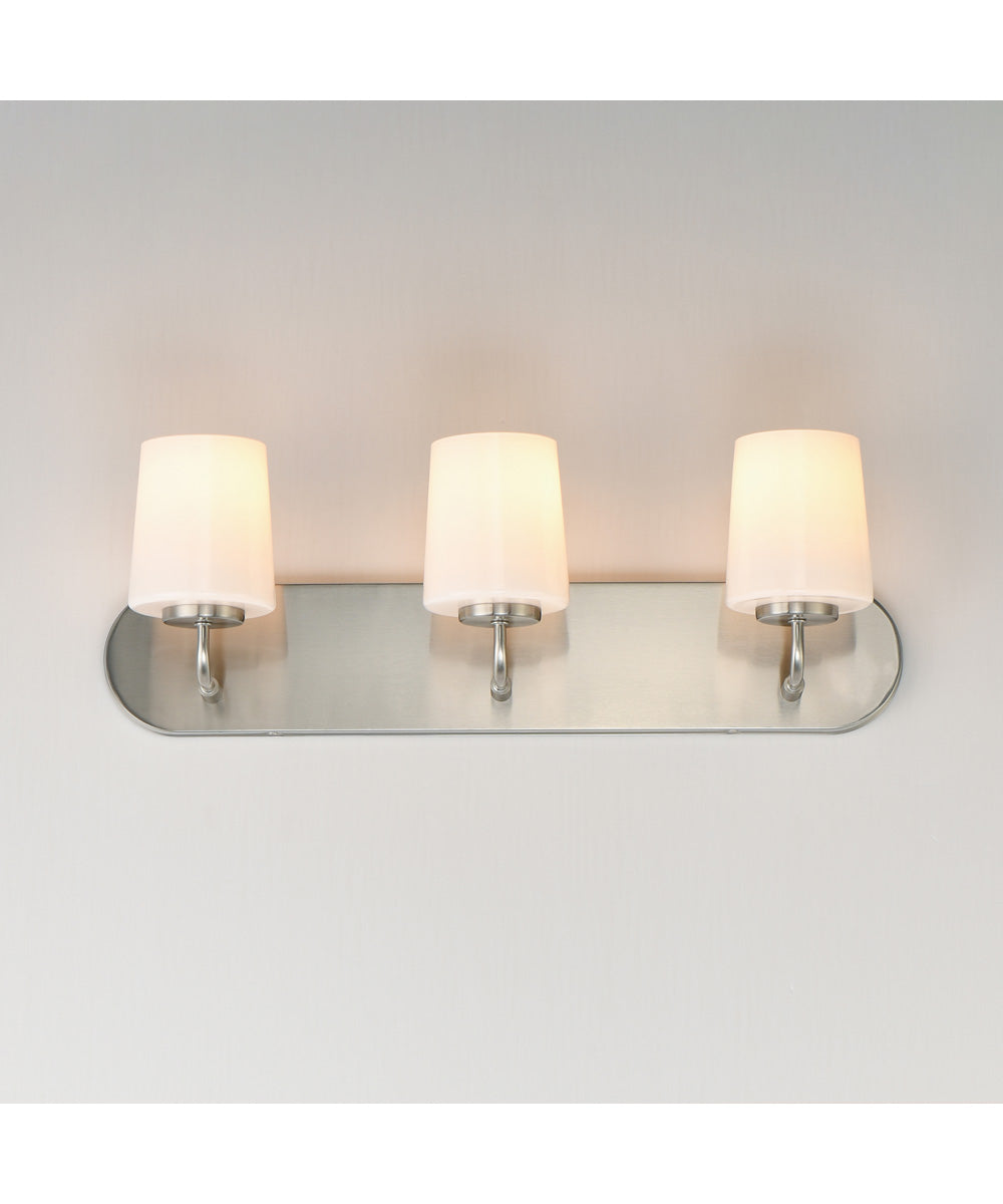 Durham 3-Light Strip Bath Vanity Satin Nickel