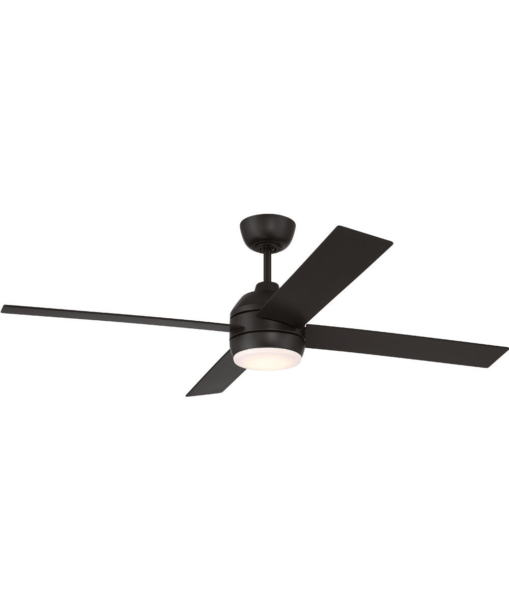 Kelsey 52" 4-blade Indoor Ceiling Fan 1-Light Fan Flat Black