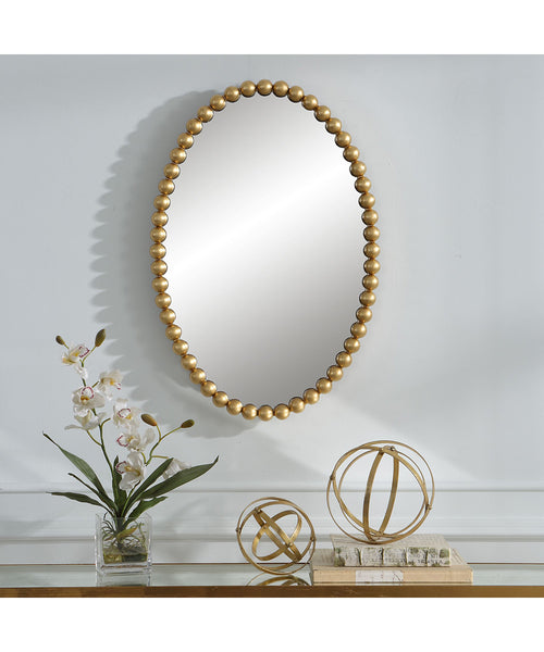 Serna Gold Oval Mirror 09875