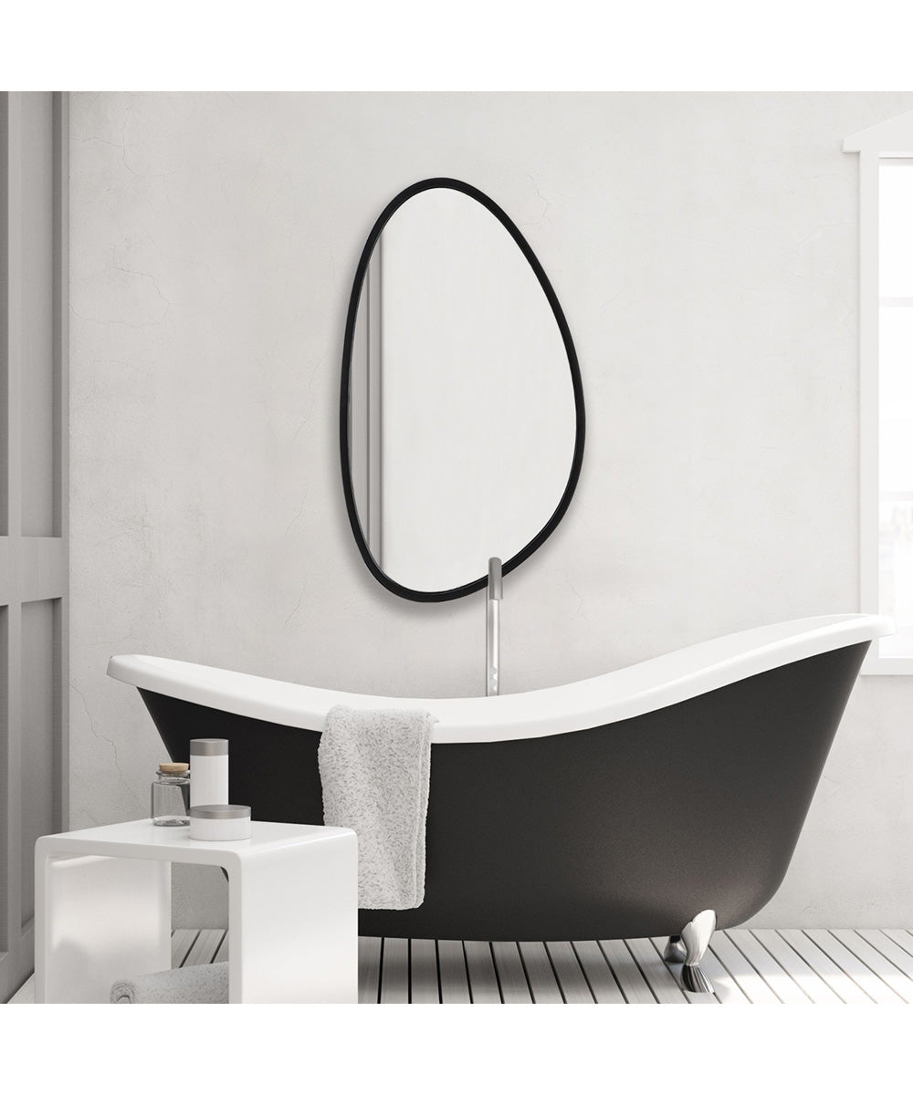 21x36" Wall Mirror Matte Black