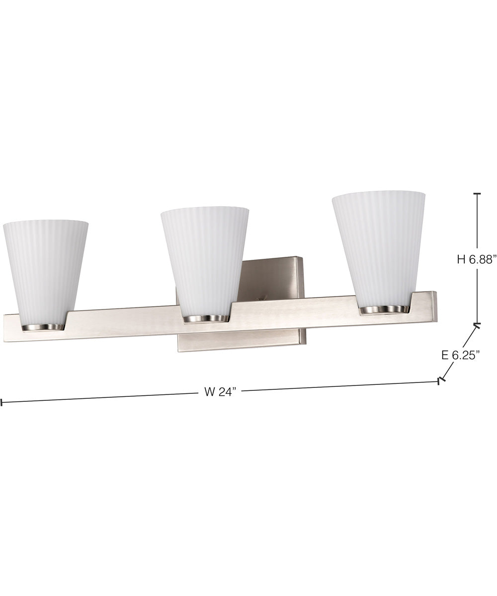 Royale 3-Light Vanity & Wall Brushed Nickel