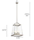 Darton 18"W 4-Light Classic Pewter Large Foyer Pendant with Clear Glass by Kichler