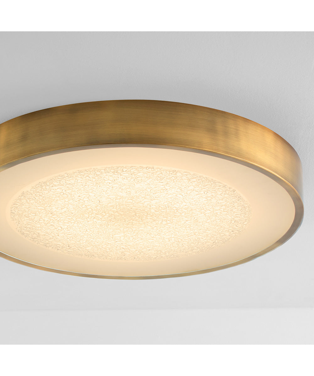 Floe 1-light LED Ceiling Flush Mount Brushed Brass