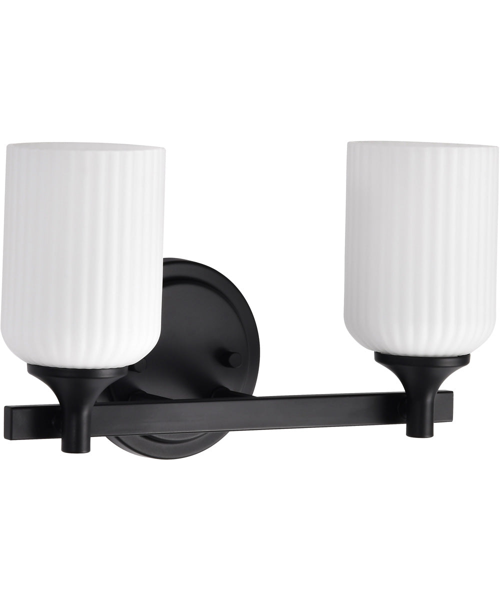 Solara 2-Light Vanity & Wall Matte Black
