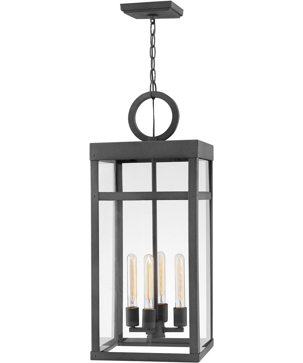 Porter 4-Light Large Outdoor Single Tier in Aged Zinc