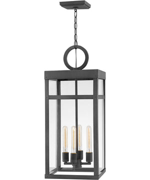 Porter 4-Light Large Outdoor Single Tier in Aged Zinc