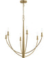 Jheni 6-Light Chandelier Brushed Gold