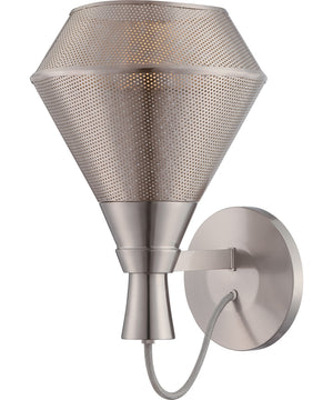 11"W Jake 1-Light Vanity & Wall Satin Steel