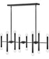 Millie 16-Light Large Sixteen Light Linear Chandelier in Black
