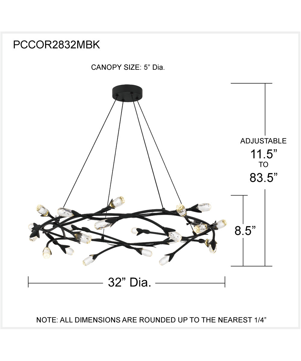 Cora Pendant Matte Black