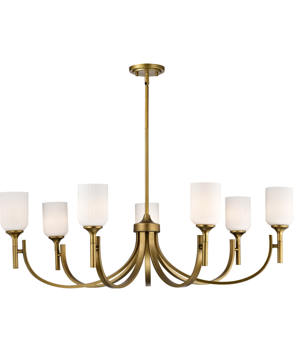 Solara 7-Light Chandelier Natural Brass