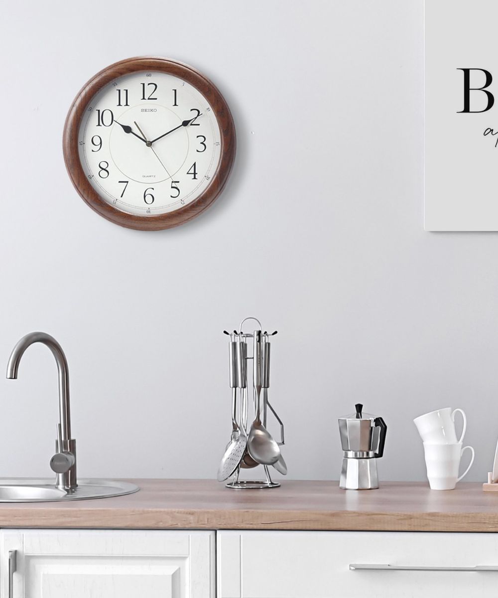 Medium Brown Wood Wall Clock