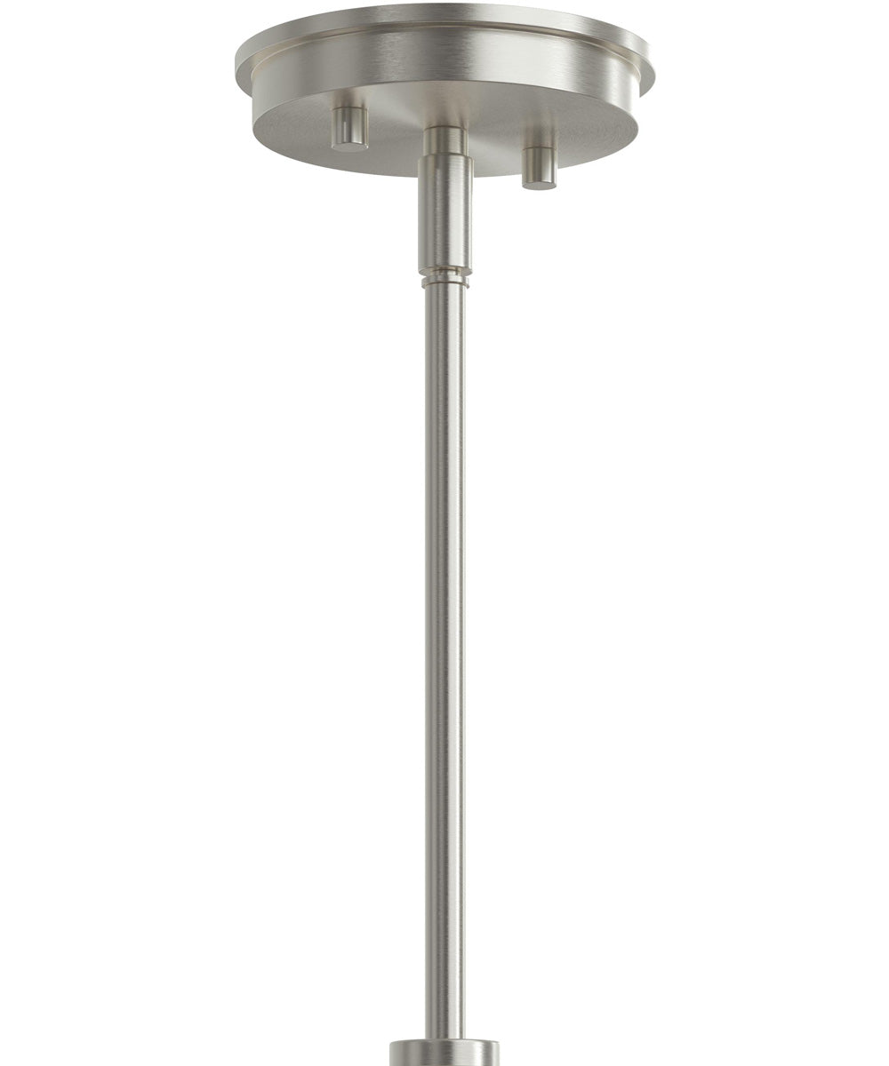 Reines 1-Light Pendant with Opal Glass Shade Brushed Nickel