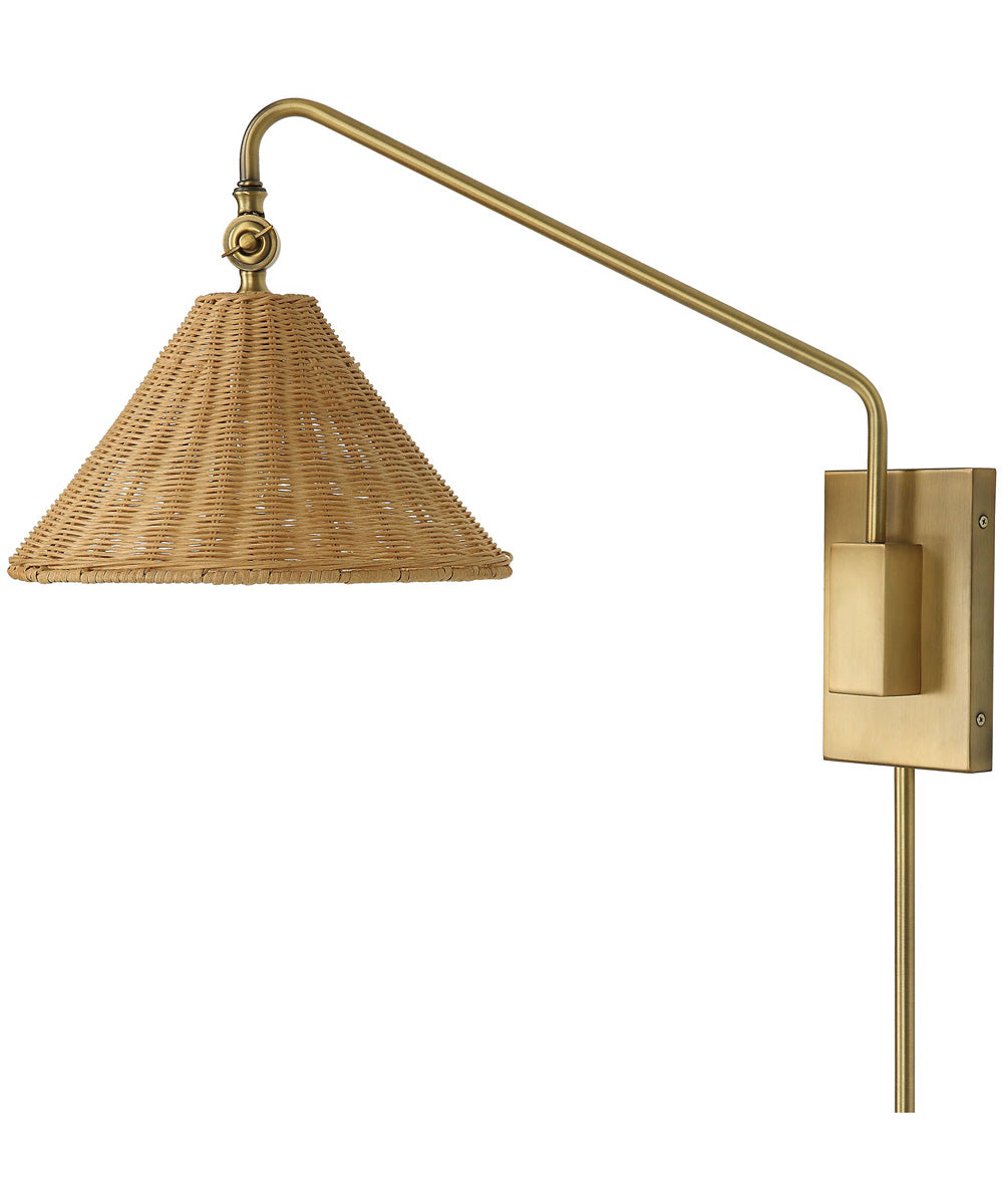 Phuvinh 1 Light Rattan Shade Sconce