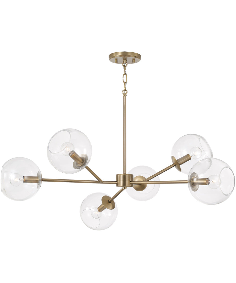 Atlas 6-Light Chandelier Aged Brass