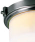 13"W 2-Light Brushed Nickel with White Frosted Glass Shade Flush Mount Light Fixture