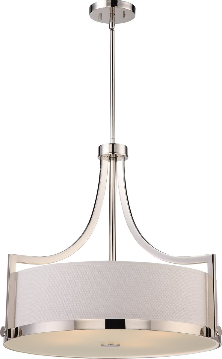 24"W Meadow 4-Light Pendant Polished Nickel