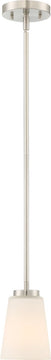 5"W Nome 1-Light Pendant Brushed Nickel