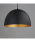 Tova 14 inch Pendant Black / Gold