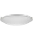 Linen Dome 20-1/4" 4-Light Transitional Etched Linen Glass Flush-Mount Light Brushed Nickel