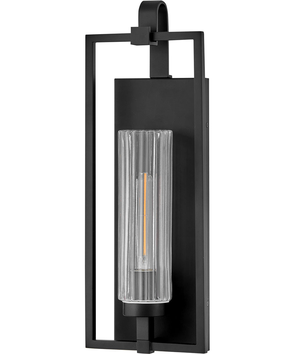 Stassi 1-Light Medium Wall Mount Lantern in Black