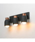 Pompeii 3-Light Bath Vanity Lava / Black