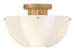 Becca 4-Light Medium Semi-Flush Mount in Heritage Brass