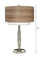 27"H 3-Way Table Lamp Polished Nickel