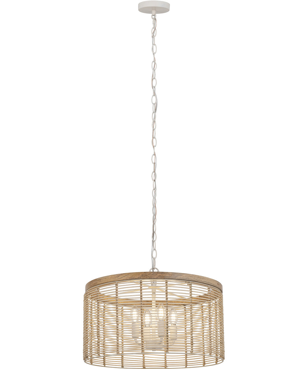 Vannerie 4-Light Pendant Ecru