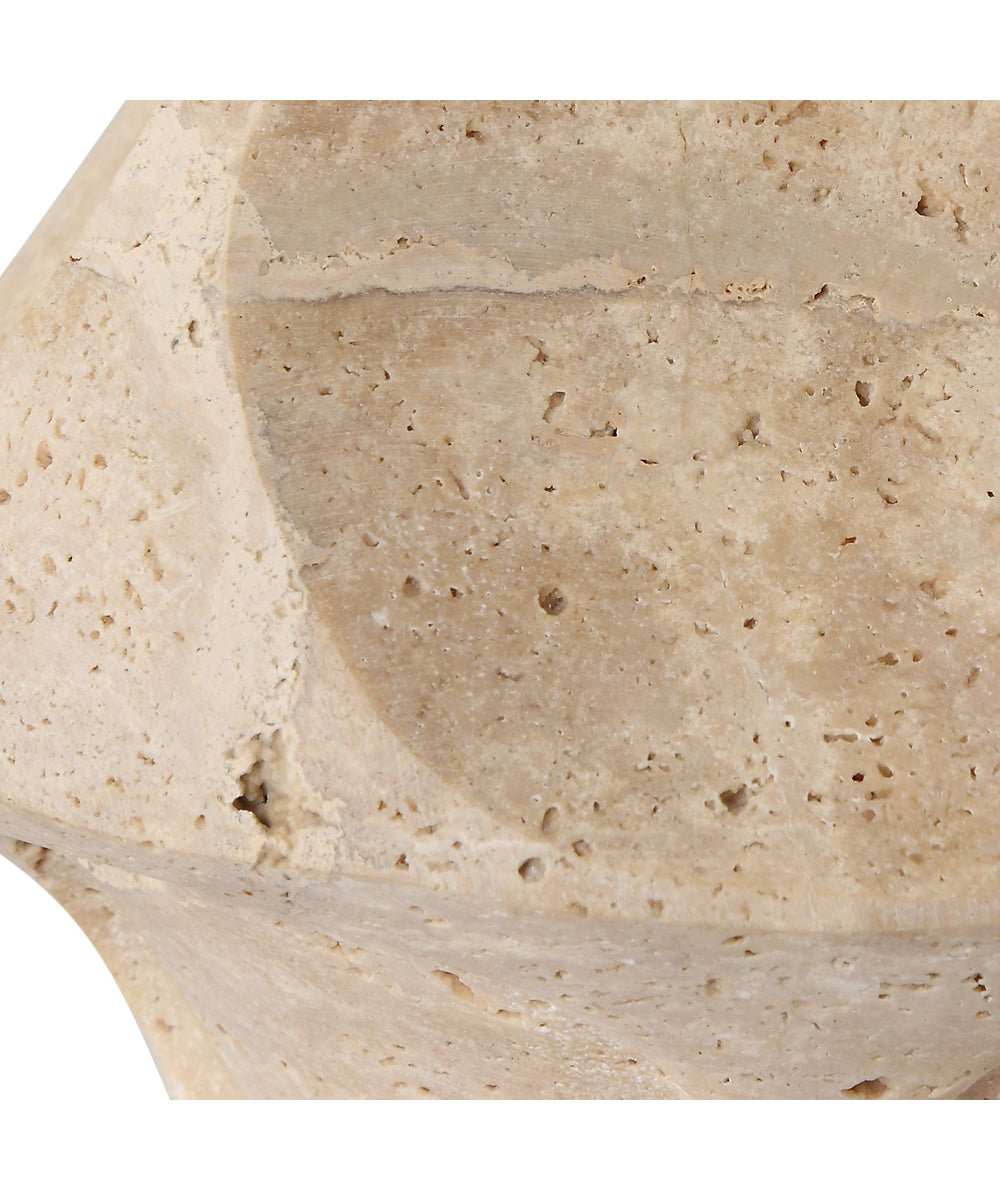 Indent Travertine Accent Lamp