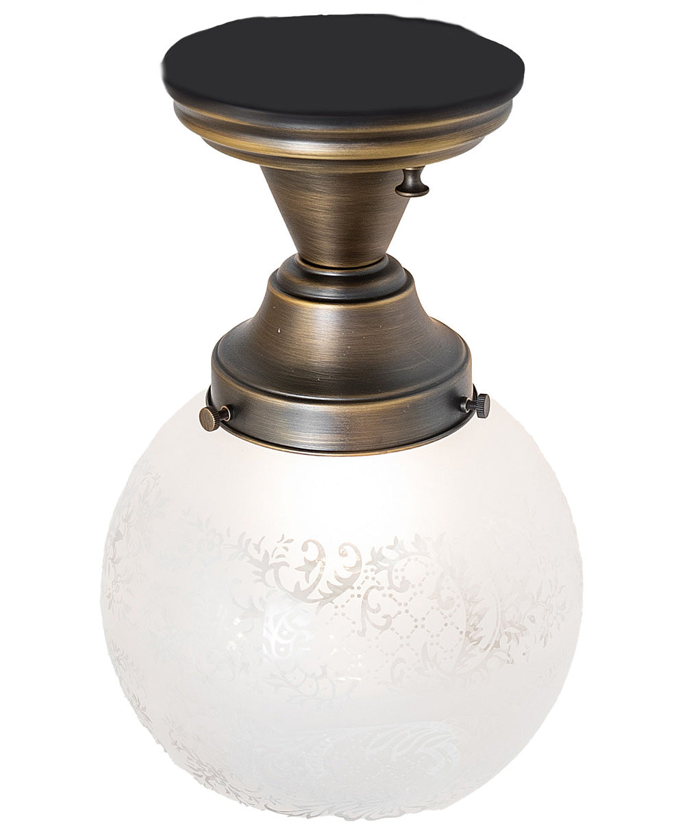 8" Wide Revival Schoolhouse Vivianna Flushmount