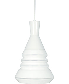 9"W Vortex 1-Light Pendant White