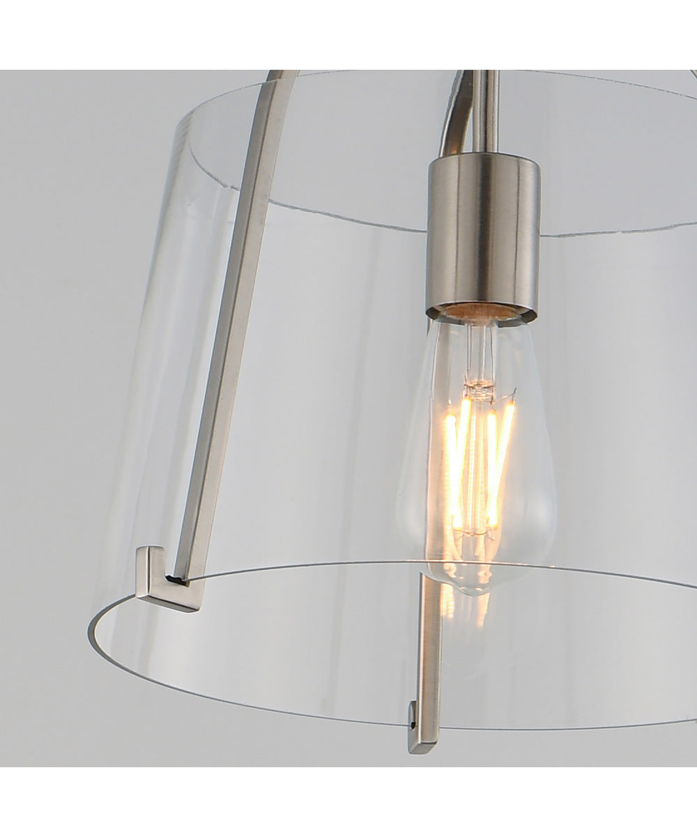 Bellmore 1-Light Pendant/Semi Flush Satin Nickel