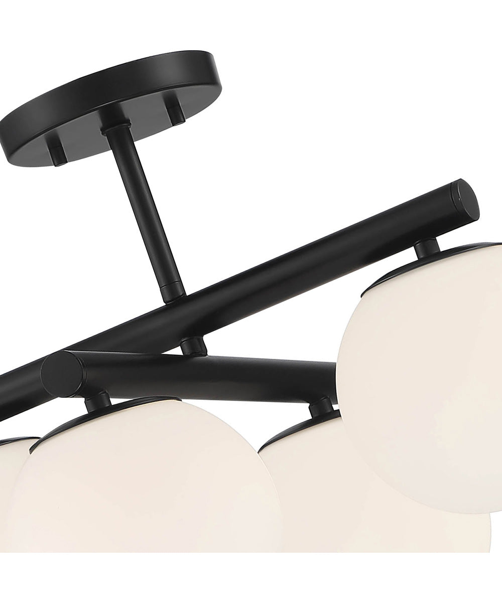 Crown Heights 4 Light Semi Flush Matte Black