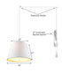 16"W 2 Light Swag Plug-In Pendant  White with Diffuser White Cord