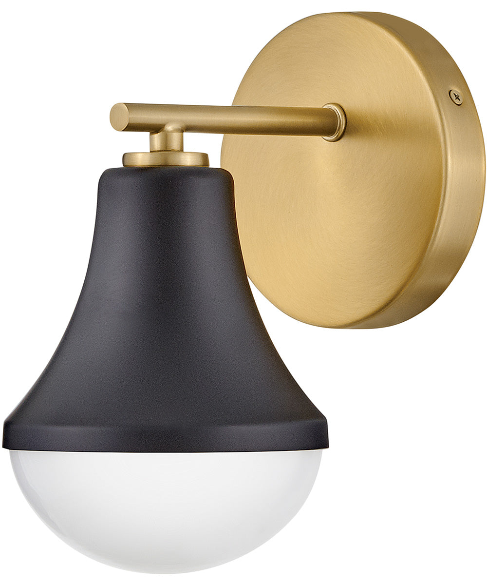 Haddie 1-Light Small Single Light Vanity in Black