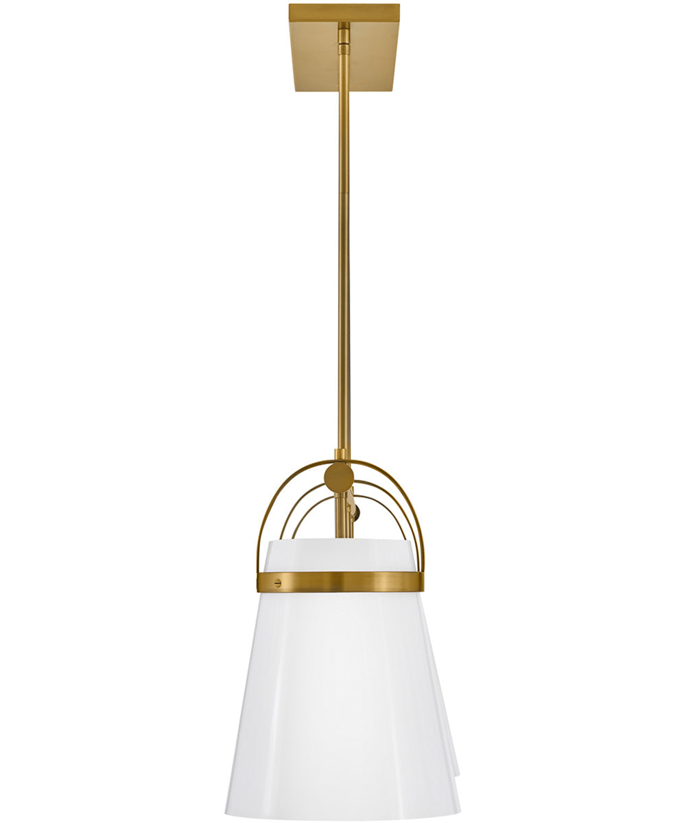 Tori 1-Light Large Three Light Linear Chandelier in Lacquered Brass