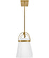 Tori 1-Light Large Three Light Linear Chandelier in Lacquered Brass