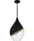 Drover 1-Light 12"W Matte Black Pendant Ceiling Light