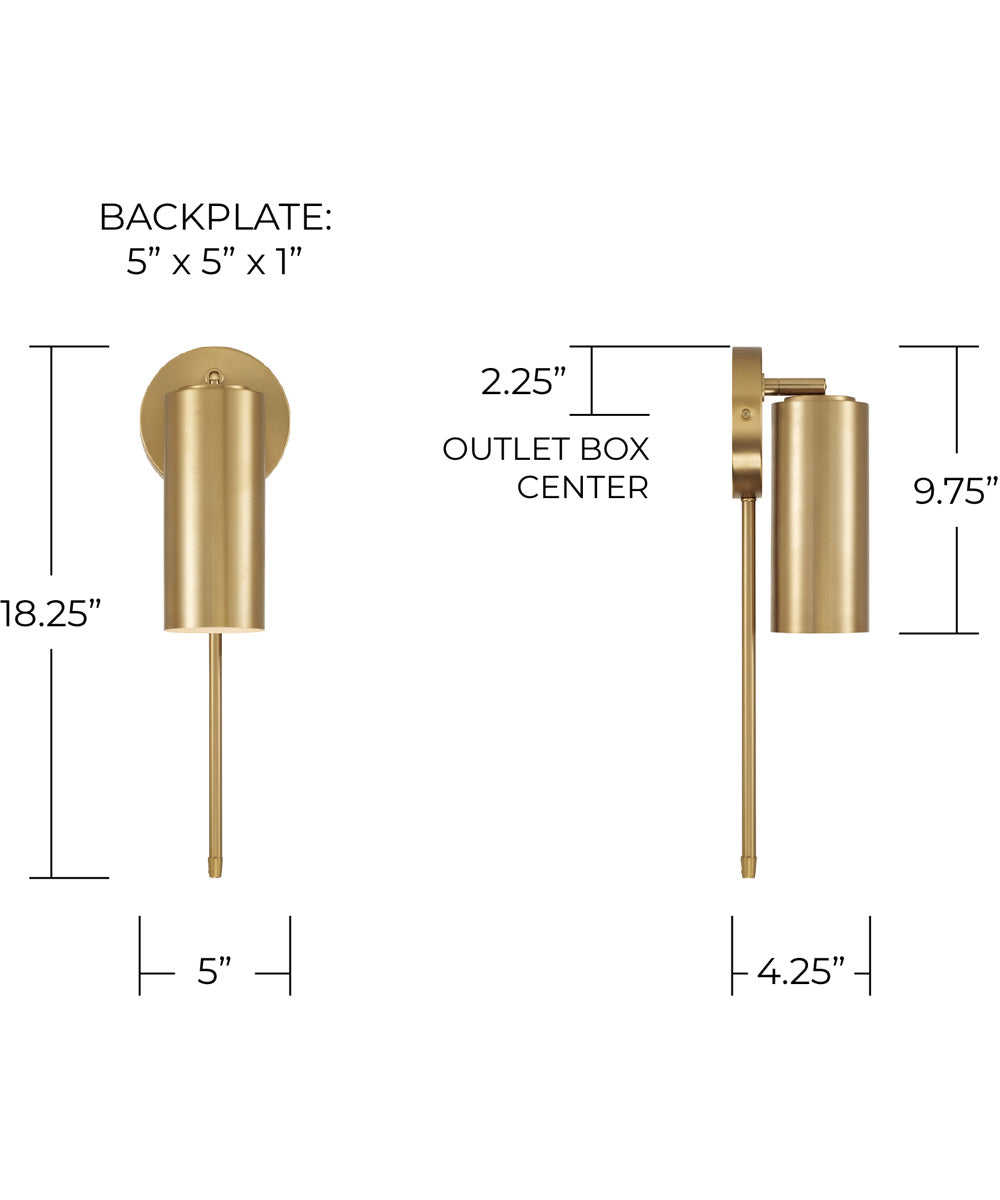 Robbie 1-Light Sconce Aged Brass