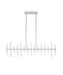 Alsy 43"W Modern Chic LED Chrome Finish Island Pendant Dining Light Fixture