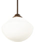 12" Wide Revival Schoolhouse Traditional Globe Pendant