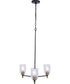 Council 3-Light Lighting Flat Black/Satin Brass