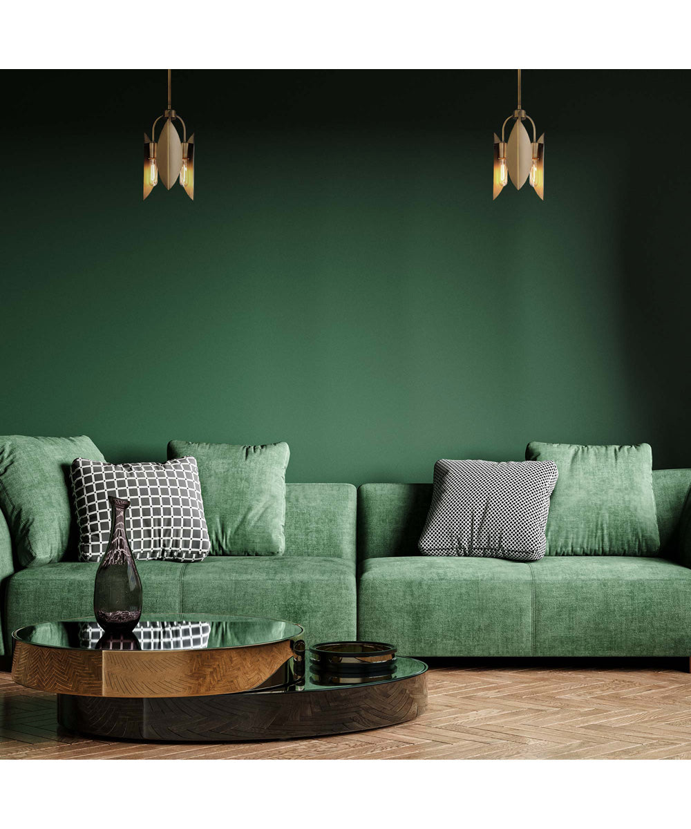 Eden  3 Light Pendant Old Satin Brass